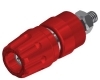 PKI 10A RT  Gniazdo laboratoryjne (aparatowe) izolowane 4mm, przyłącze M4, 35/16A, czerwone, Hirschmann, 930103101, PKI10A